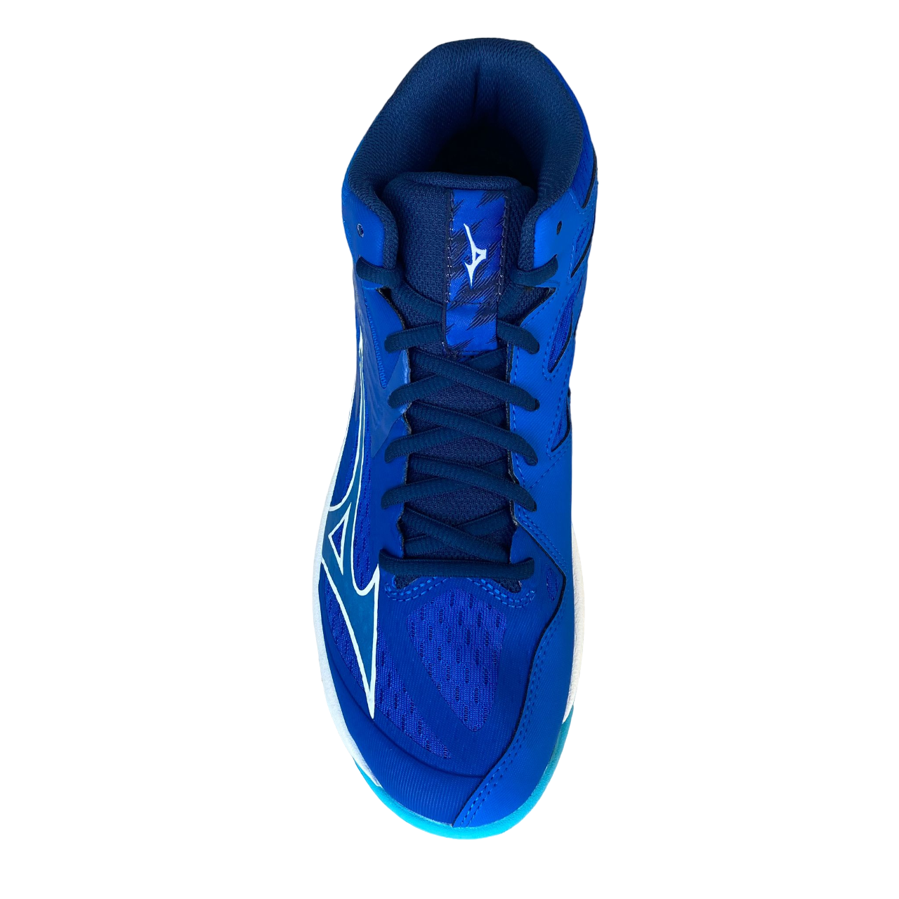 Mizuno scarpa da pallavolo da uomo Thunder Blade Z Mid V1GA237501 blu chiaro-bianco