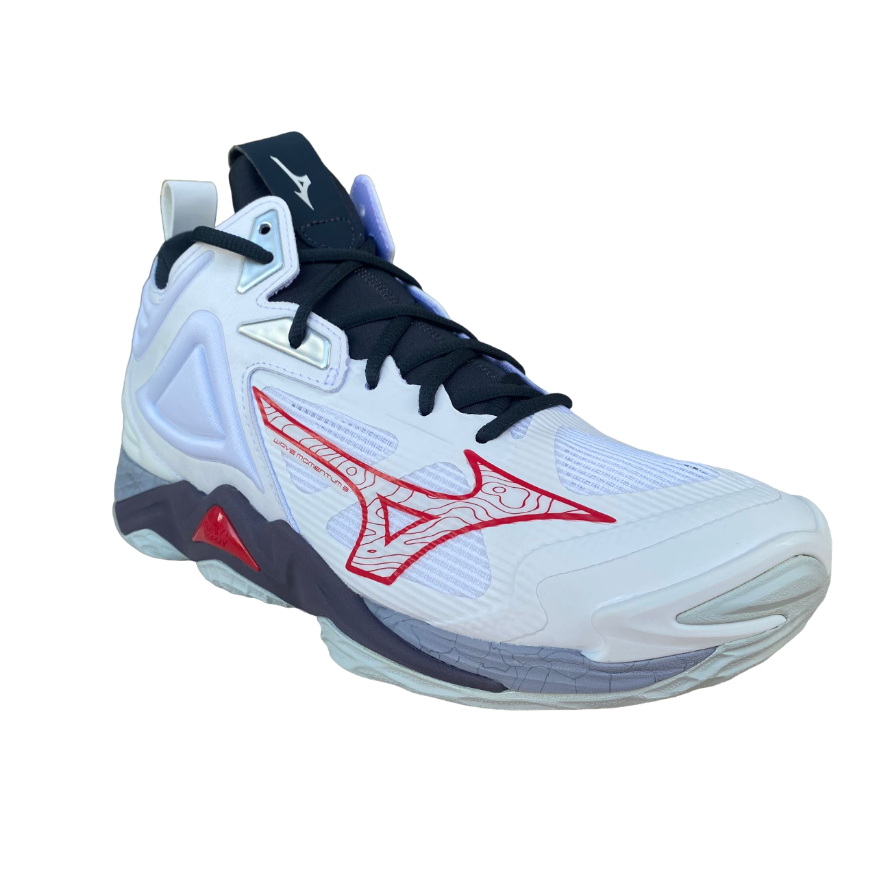 Mizuno scarpa da pallavolo da uomo Wave Momentum 3 Mid V1GA231796 bianco-salsa-nero
