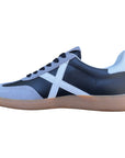 Sneakers uomo Munich BARRU 163 8290163 nero vista laterale internocon design vintage anni 70 e suola a casco pallamano