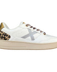 Munich Legit 99 8908099 Sneakers Donna Bianco-Grigio Pelle Vitello Vista Laterale