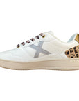 Munich Legit 99 8908099 Sneakers Donna Bianco-Grigio Pelle Vitello Vista Laterale Interno