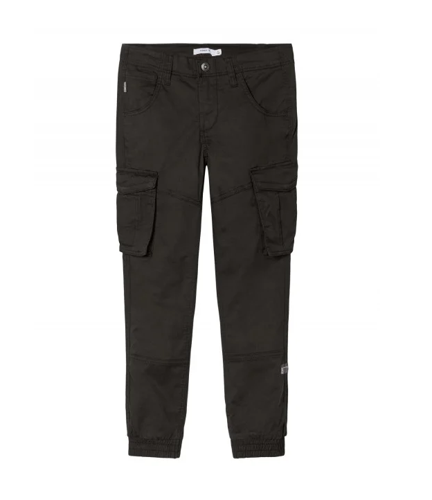 Name It pantalone cargo da ragazzi in cotone elasticizzato 13151735 nero