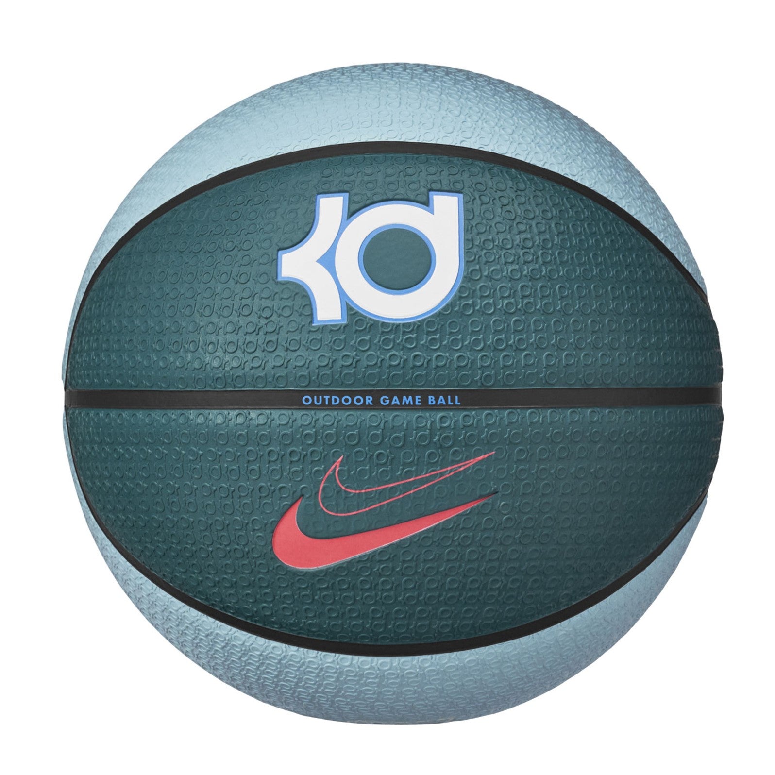 Nike pallone da pallacanestro KD Playground celeste-verde misura 7