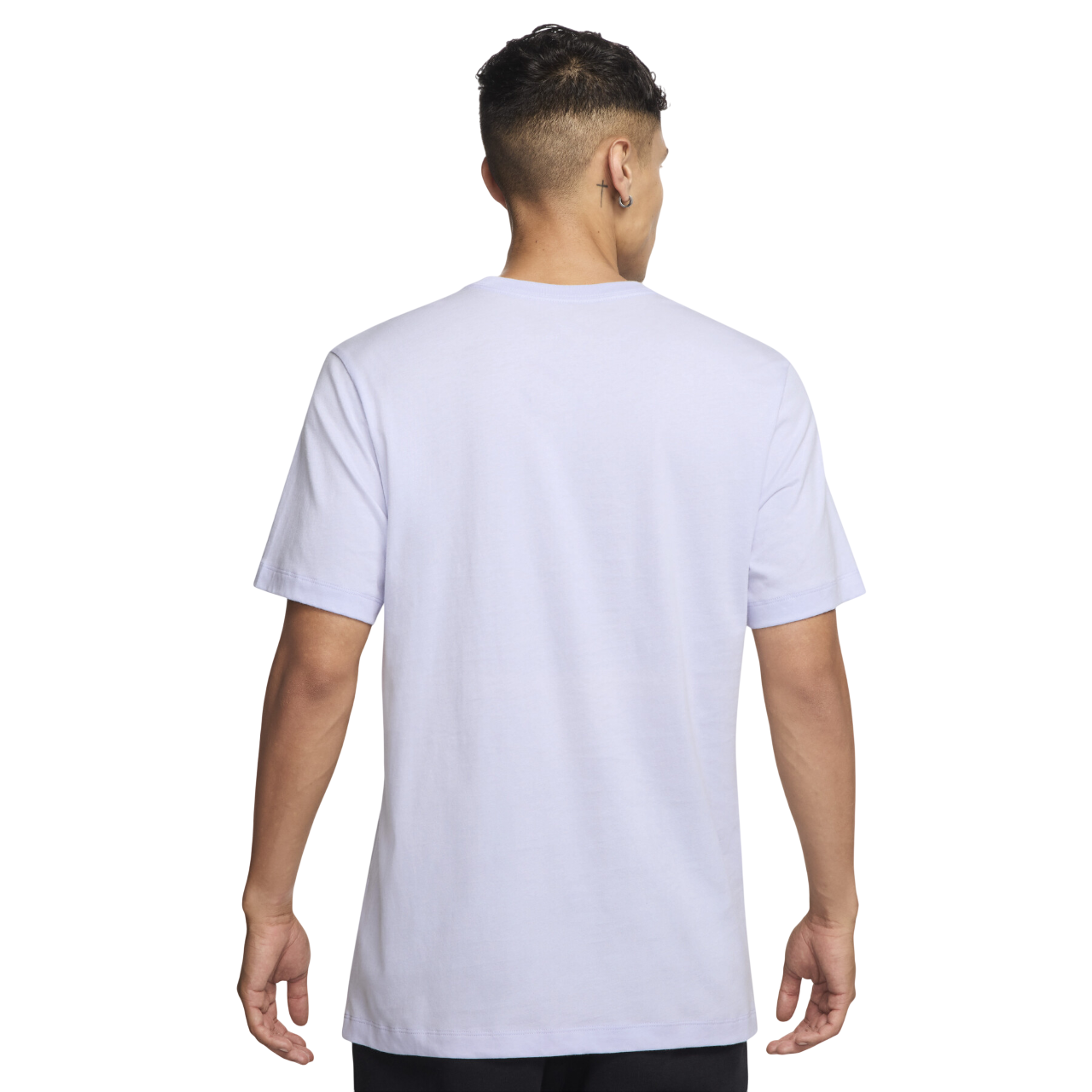 Maglietta Nike Sportswear HJ0554-538 viola da uomo con stampa Just Do It sul petto, realizzata in morbido cotone - posteriore