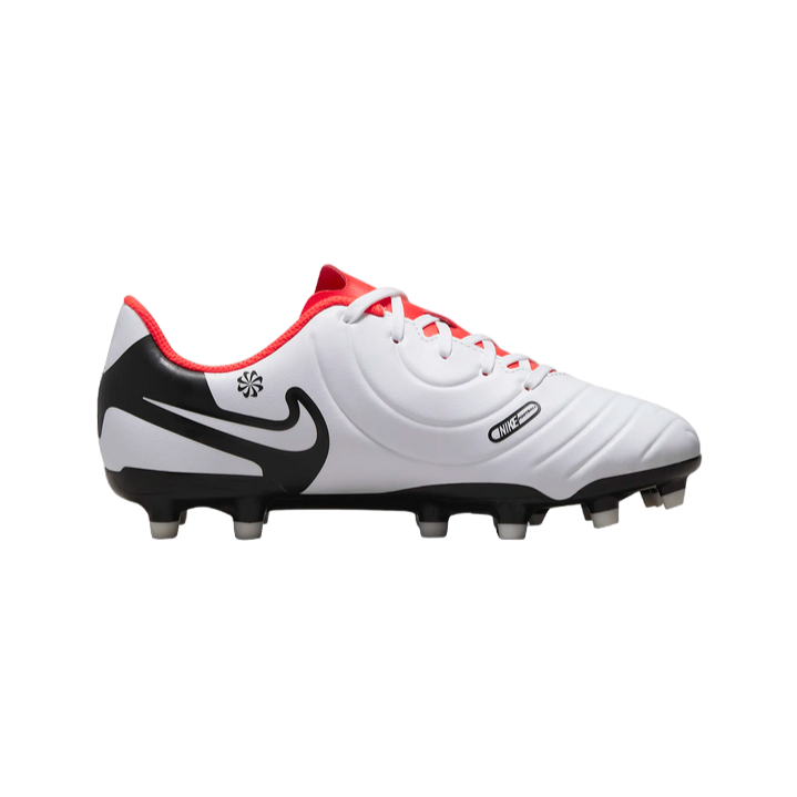 Nike scarpa da calcio da ragazzo Legend 10 Club FG/MG DV4352 100 bianco-nero-cremisi