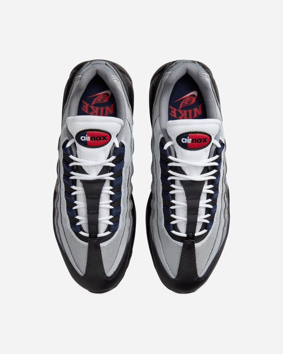 Nike scarpa sneakers da uomo Air Max 95 Essential DM0011 007 nero-rosso-antracite