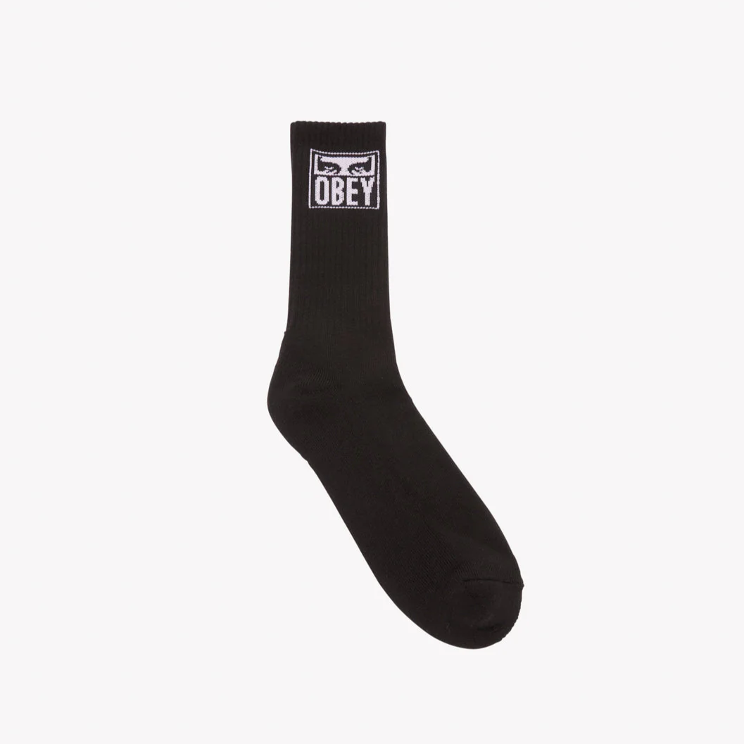 OBEY calzino di media altezza unisex Eyes Icon Socks 100260141 nero taglia unica