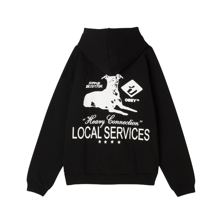Obey felpa con cappuccio da adulto "Services extra heavy" 112470238 nero