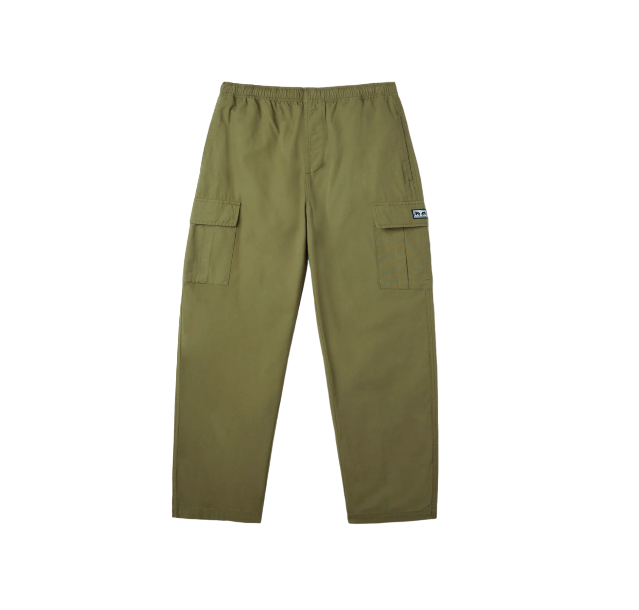 Obey pantalone Cargo in ripstop con elestico in vita 142020196 verde
