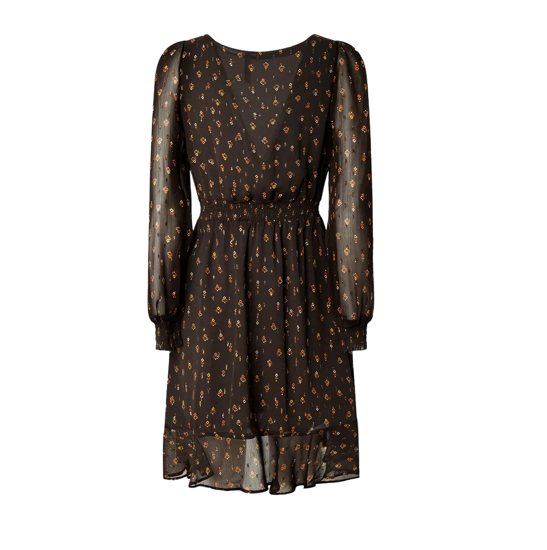 Pepe Jeans Long-sleeved dress with Leticia floral print PL953136 885 bitter