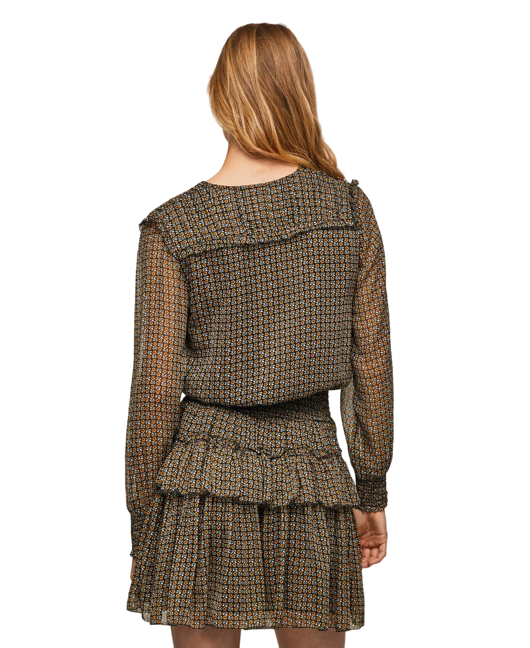 Pepe Jeans Short dress with elastic waist Lara PL953129 098 colemans
