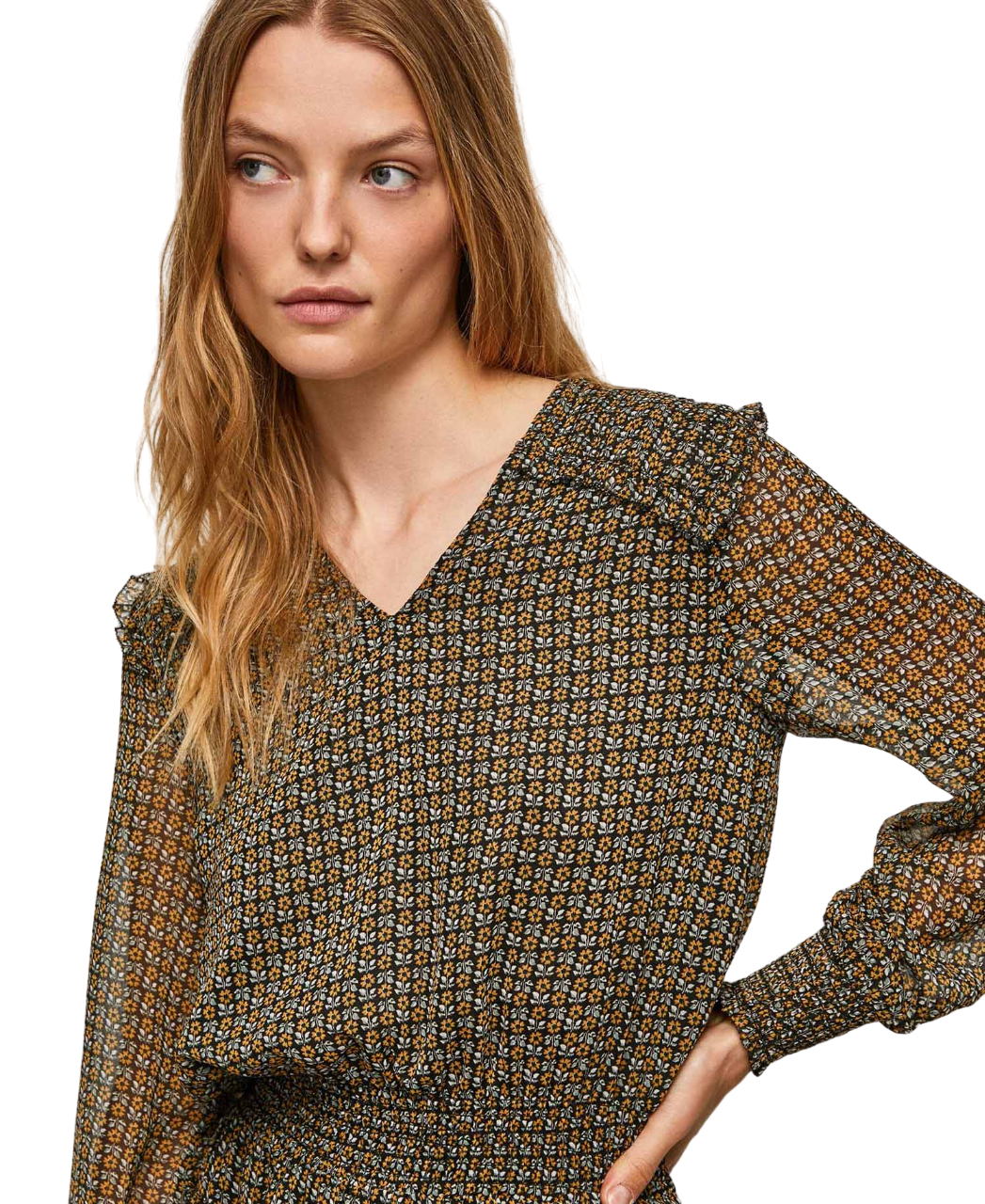 Pepe Jeans Short dress with elastic waist Lara PL953129 098 colemans