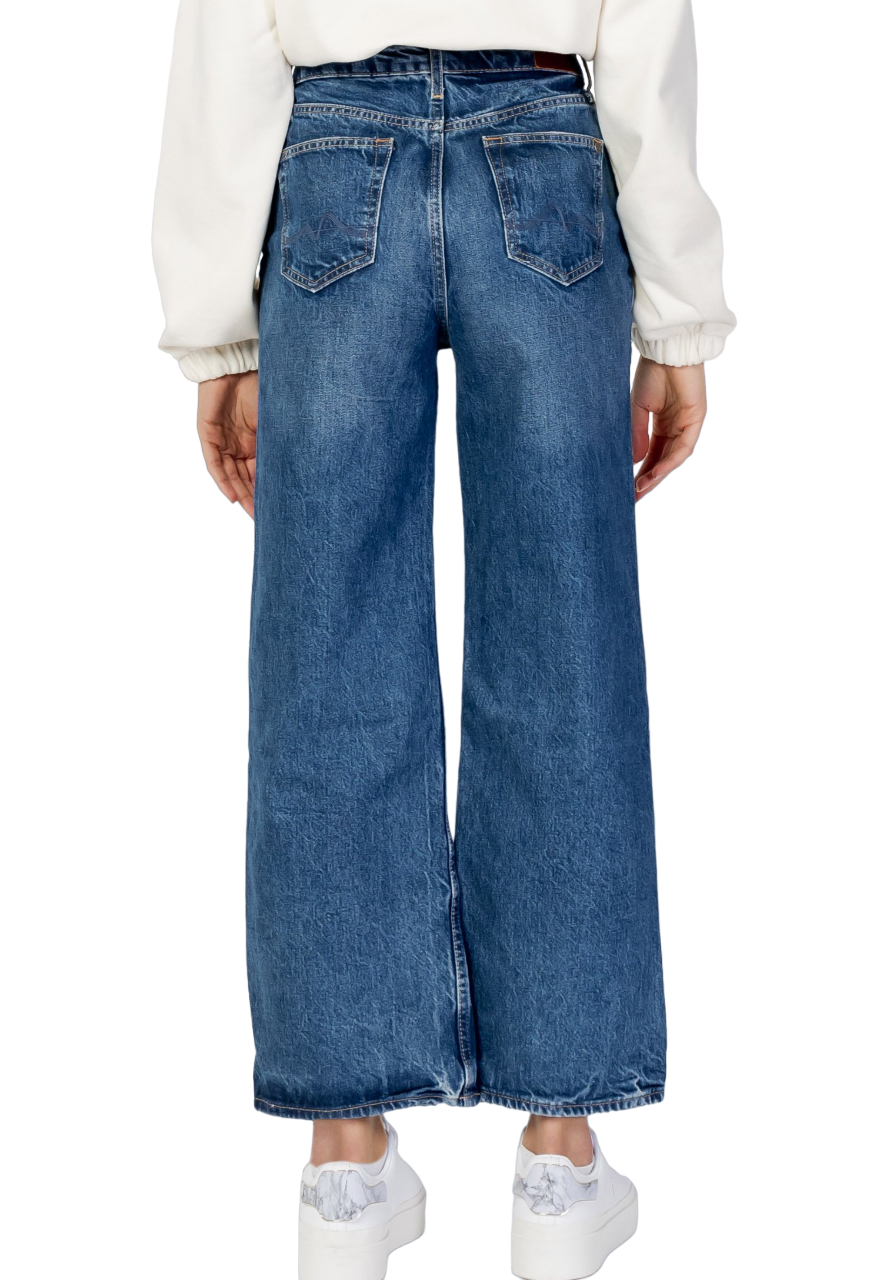 Pepe Jeans Women's loose flared and high-waisted jeans trousers Lexa Sky High PL204162RR5 blue