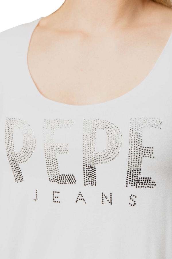 Pepe Jeans Calissa women's long sleeve t-shirt PL504337 802 white