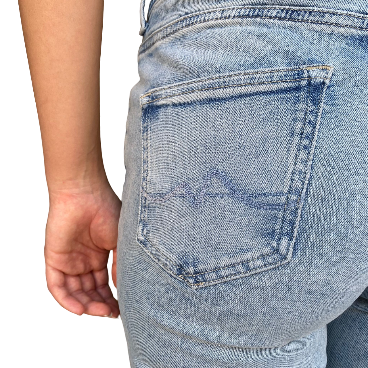 Pepe Jeans women's jeans trousers Tapered HW PL204591MI80 light blue