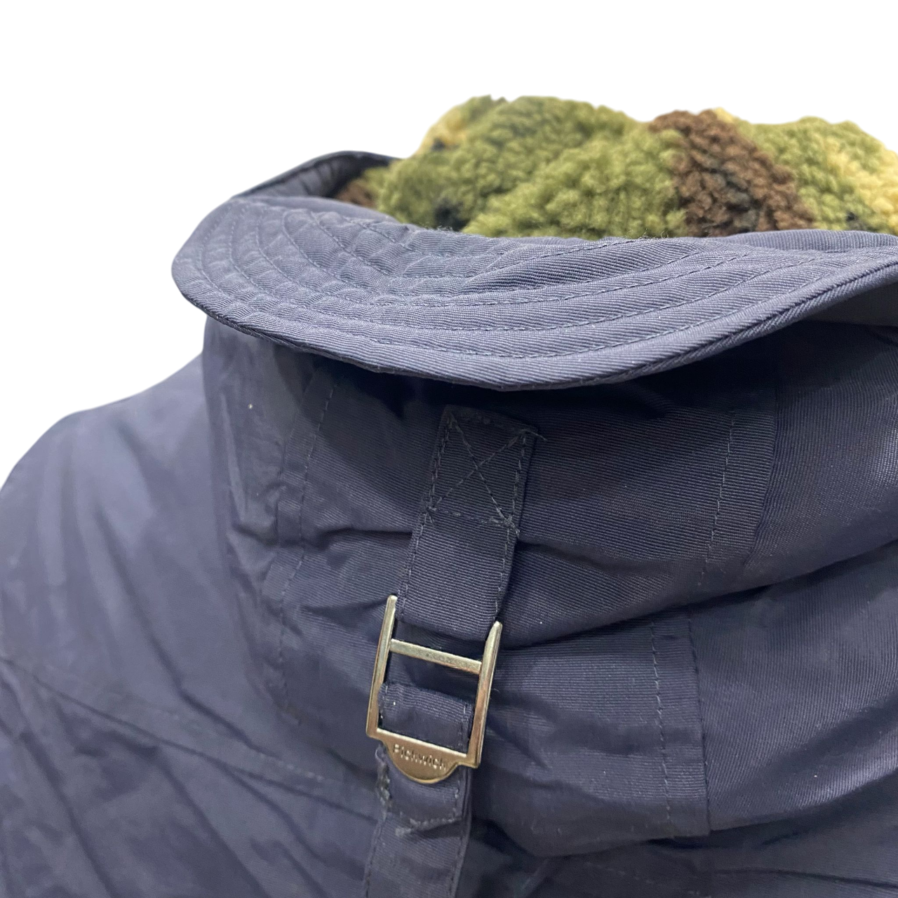 Pickwick giaccone da uomo con cappuccio mezza zip e tascone a marsupio Anorak Vulcano blu