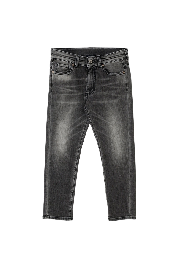 Please pantalone jeans da ragazzo con tasca america lavaggio dèlavè PHC2B80B55 nero