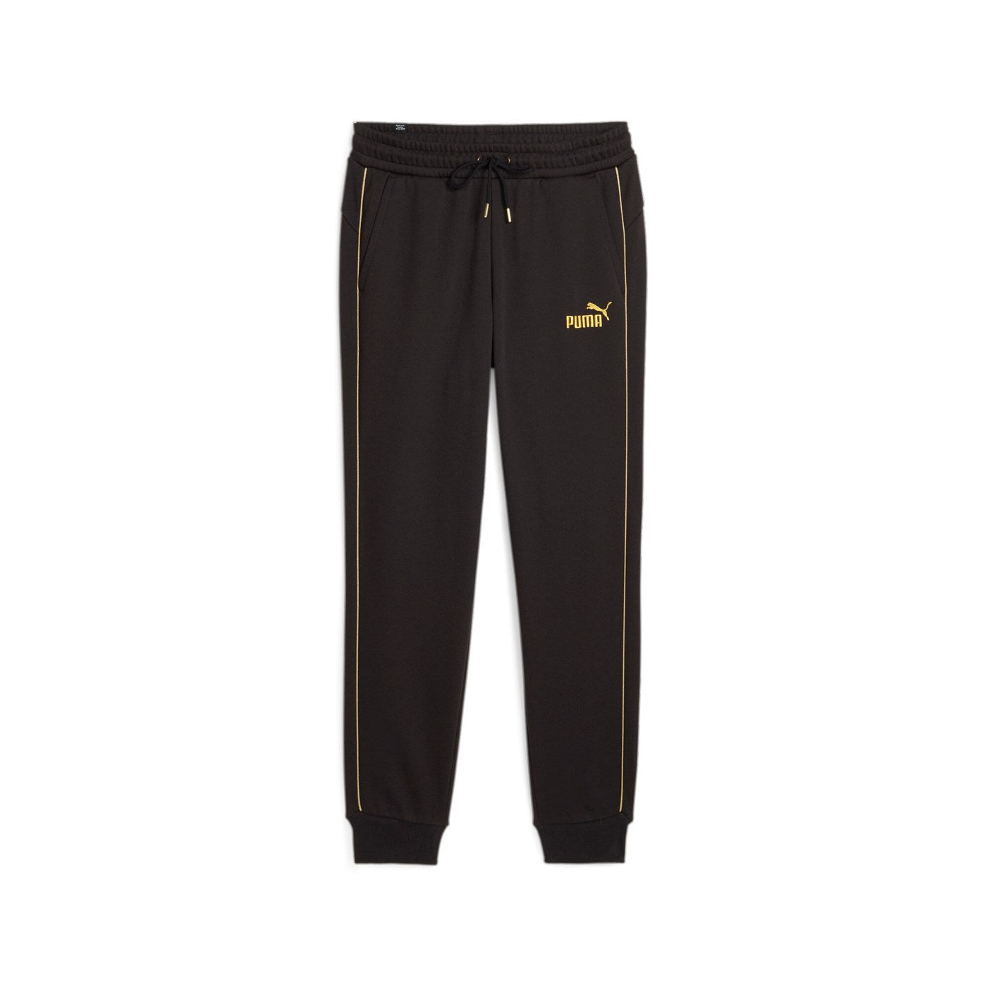 Puma Pantalone sportivo da uomo con polsino Ess+ Minimal Gold 680306 01 nero