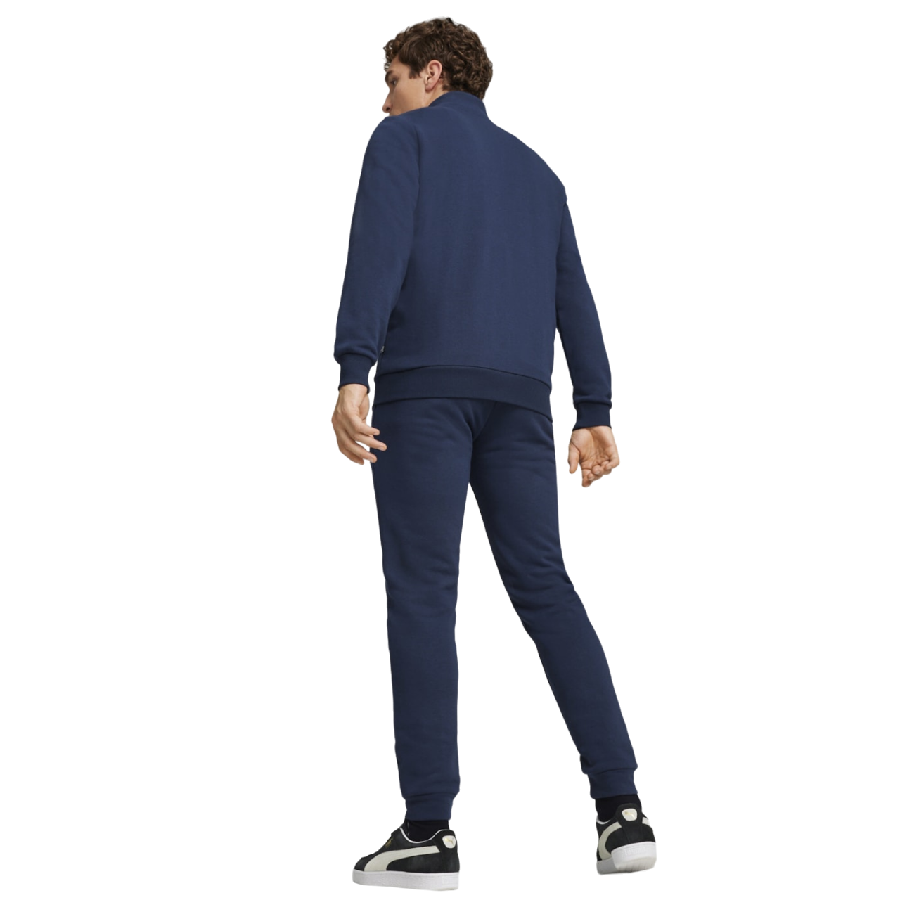 Puma Tuta da uomo in cotone garzato Clean Sweat Suit TR 585840-14 blu