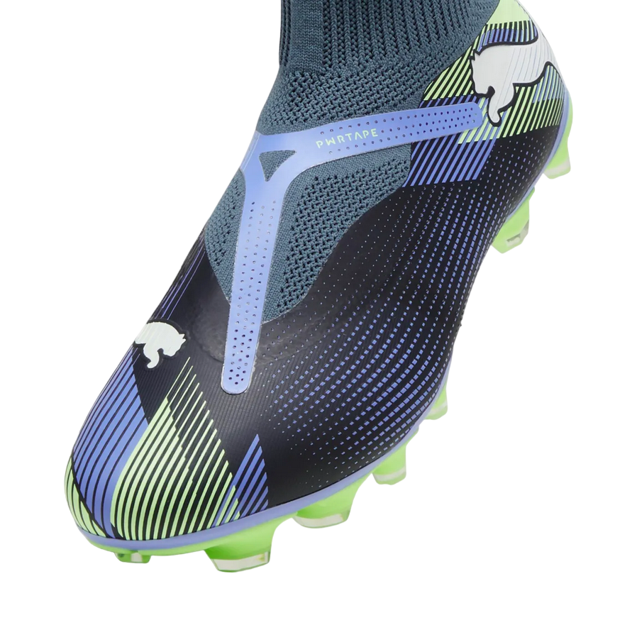 Scarpe da calcio Puma Future 7 Match + LL FG/AG 107928-03 colore cielo-blu-verde acido per terreni naturali e artificiali