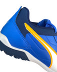 Puma Pressing IV TT vista tomaia tallone premium blu bianco calcetto performance