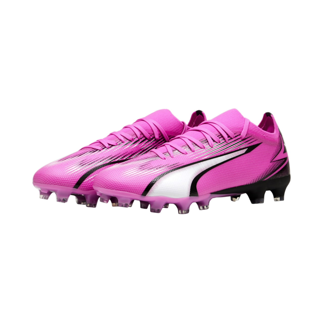 Scarpe da calcio Puma Ultra Match FG/AG 107754-01 colore veleno rosa per terreni naturali e artificiali da uomo