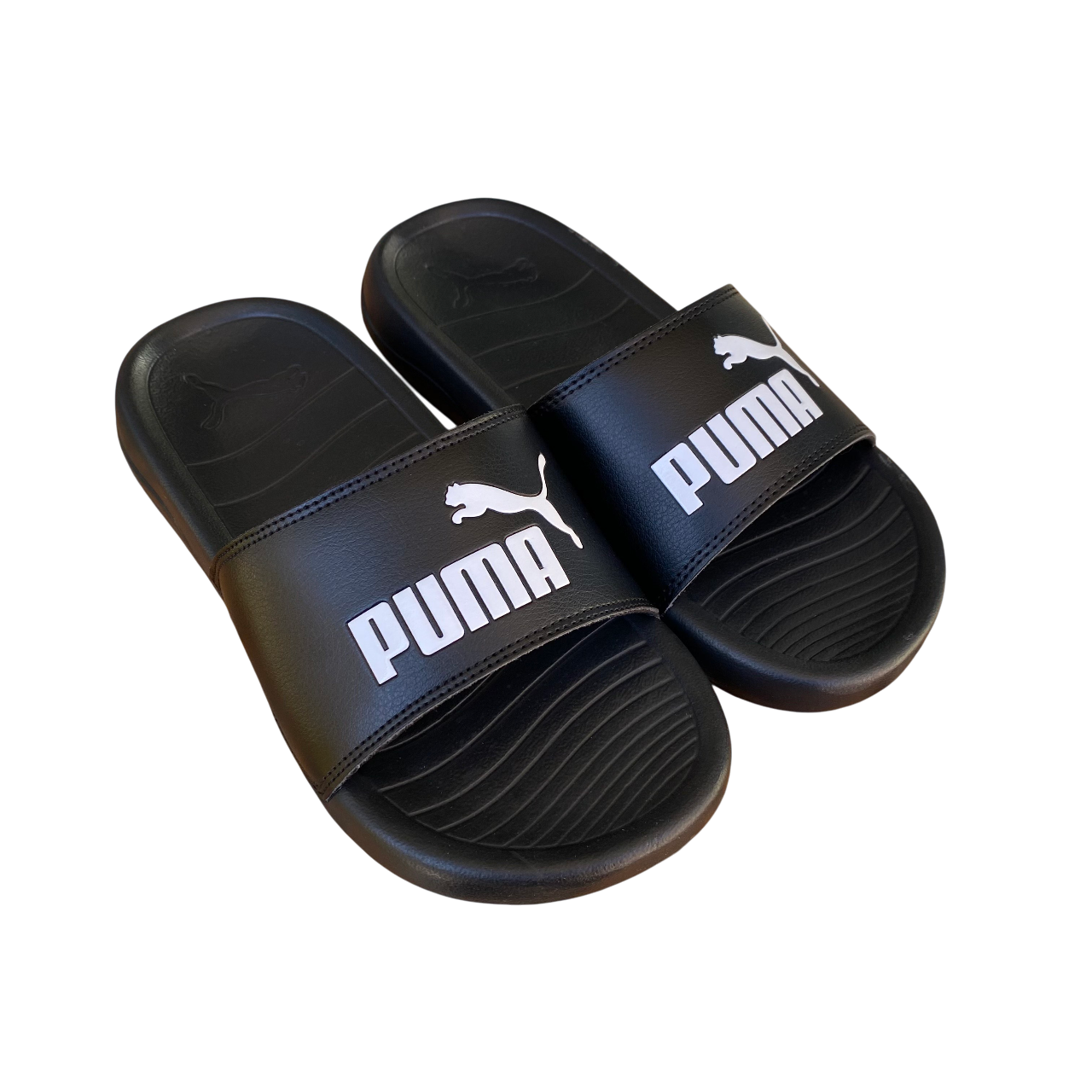 Puma ciabatta da bambino da mare piscina Popcat 20 PS 372313-01 nero-bianco