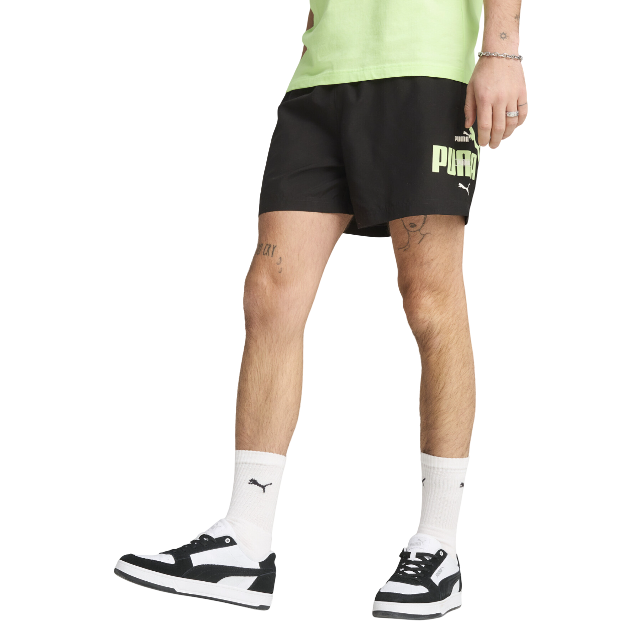 Puma pantaloncino da mare da uomo Woven 684672-01 nero frontale