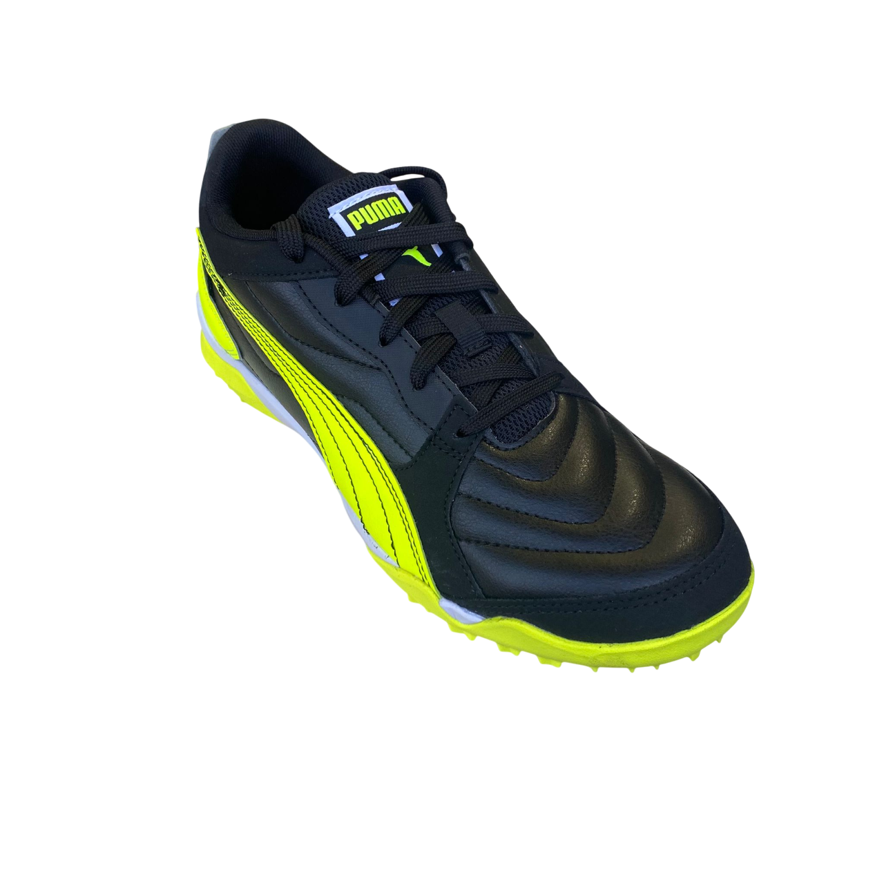 Puma scarpa da calcetto da uomo Pressing IV TT 107860-05 nero-bianco-giallo