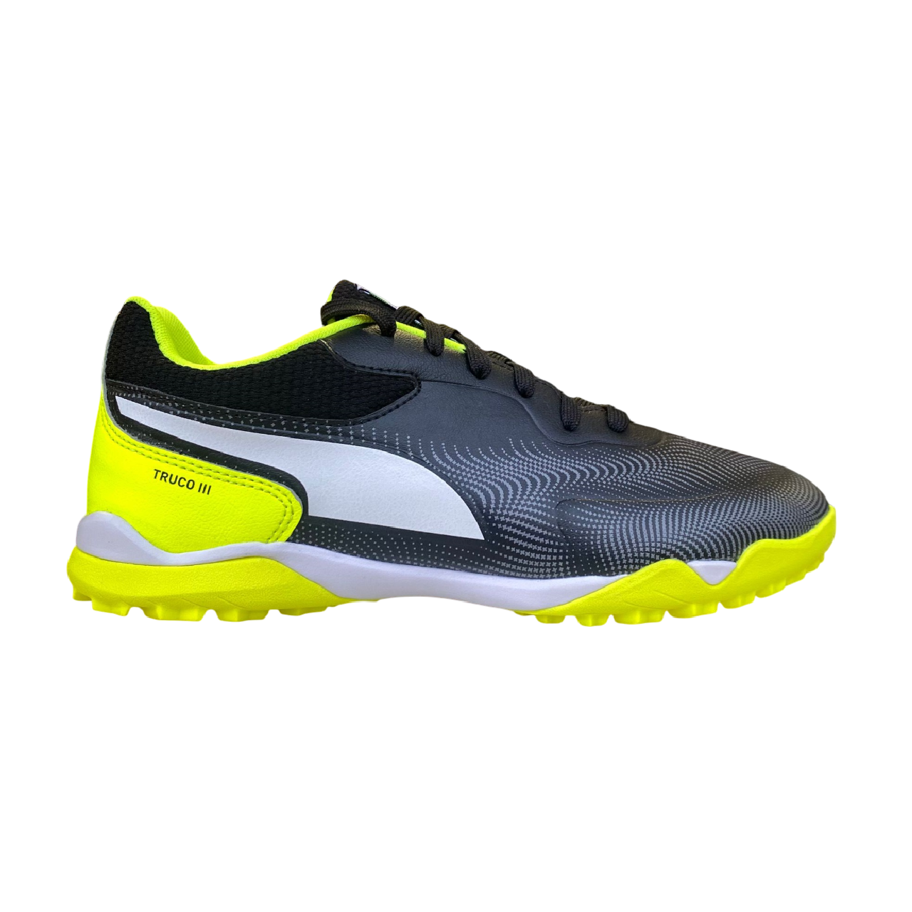 Puma scarpa da calcetto da uomo Truco III TT 107426-07 nero-bianco-giallo