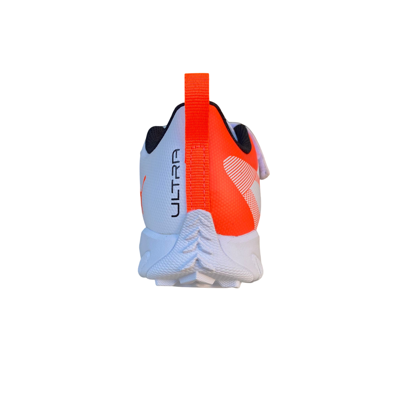 Puma scarpa da calcetto junior con velcro Ultra 5 Play TT 108335_01 bianco_nero_rosso brillante