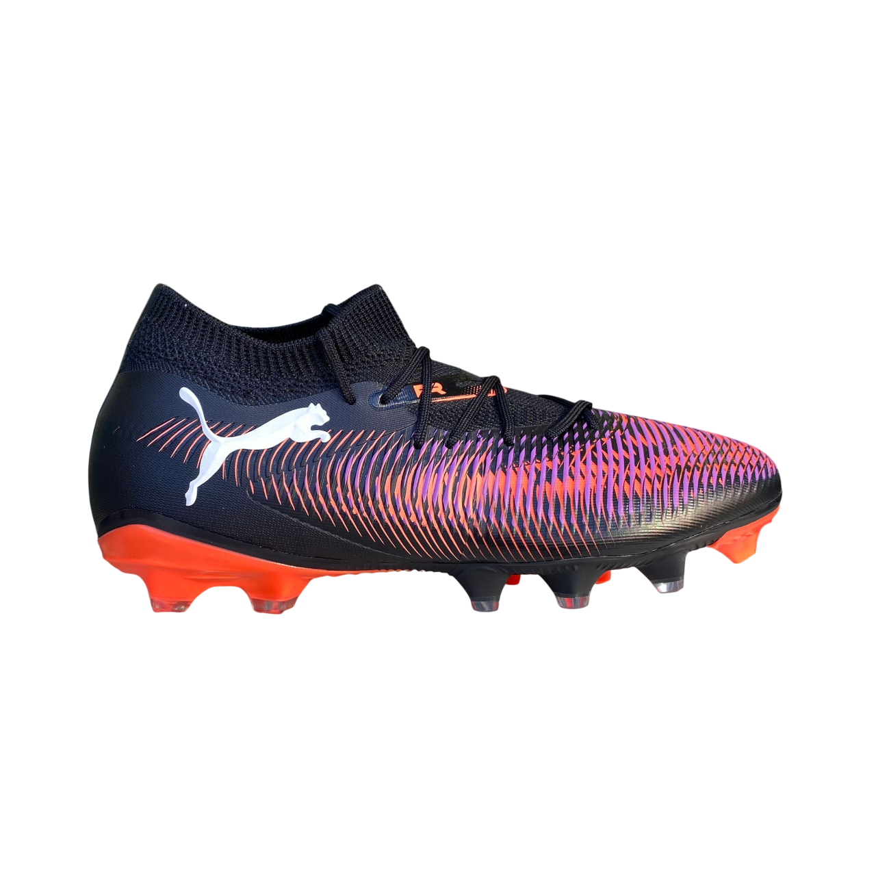 Puma scarpa da calcio Future 8 Match FG/AG 108140-01 nero-bianco-rosso brillante