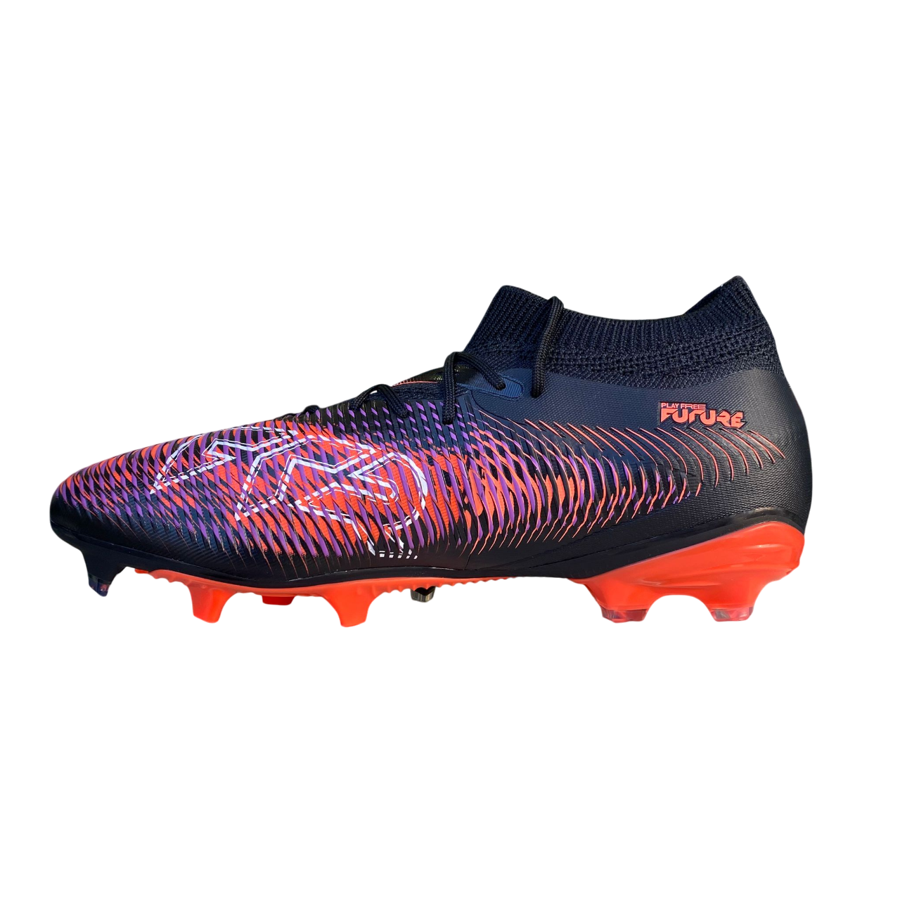 Puma scarpa da calcio Future 8 Match FG/AG 108140-01 nero-bianco-rosso brillante