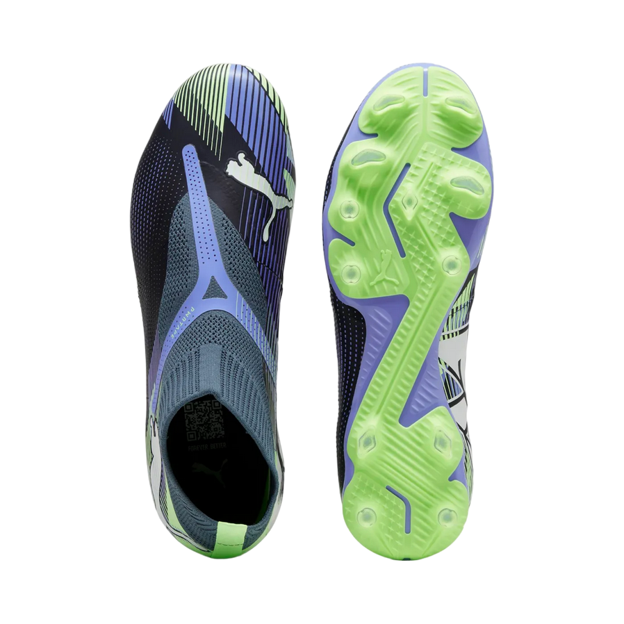 Scarpe da calcio Puma Future 7 Match + LL FG/AG 107928-03 colore cielo-blu-verde acido per terreni naturali e artificiali