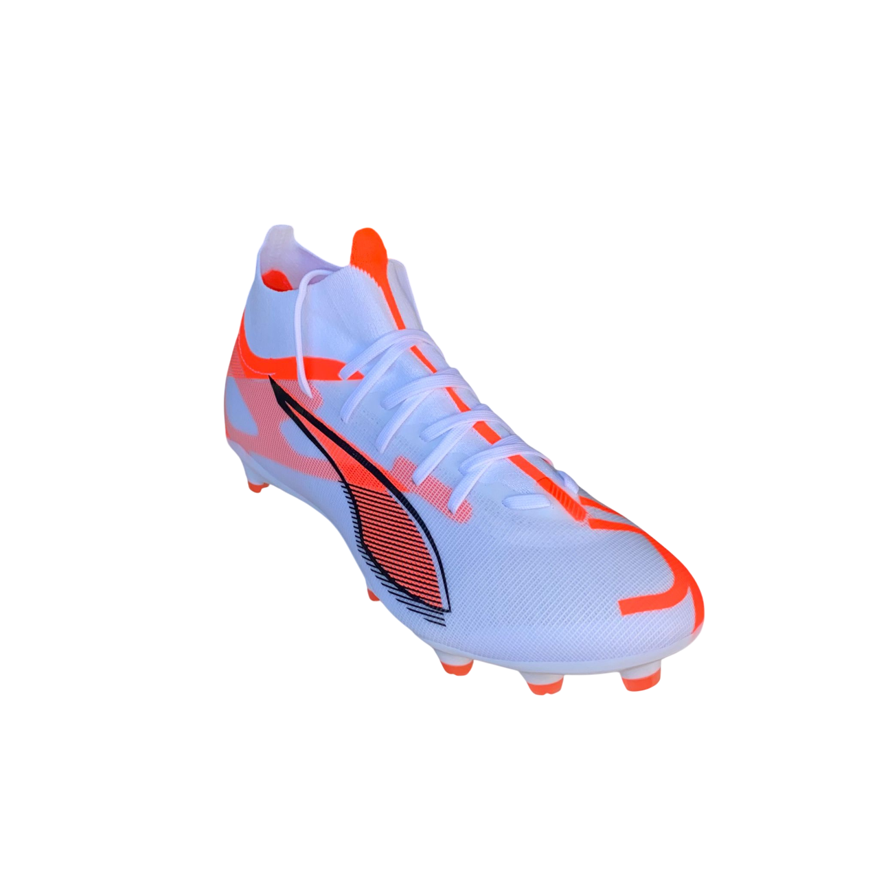 Puma scarpa da calcio da uomo Ultra 6 Match+ FG/AG 108162_01 bianco_nero_rosso brillante