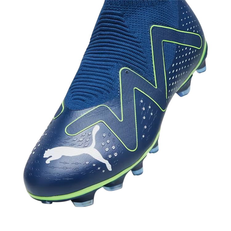 Puma scarpa da calcio senza laccio da uomo Future Match+ LL FG/AG 107366 03 blu persia-bianco-verde 3
