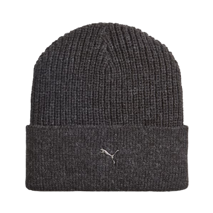 Puma cappello a cuffia a coste con logo metallico 024874-01 nero. Taglia unica