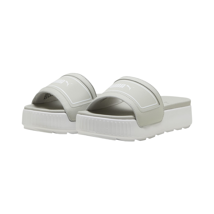 Puma ciabatta da donna con zeppa Karmen Slide 389073-01 mastice