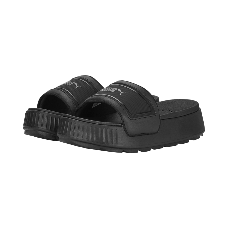 Puma ciabatta da donna con zeppa Karmen Slide 389073-01 nero