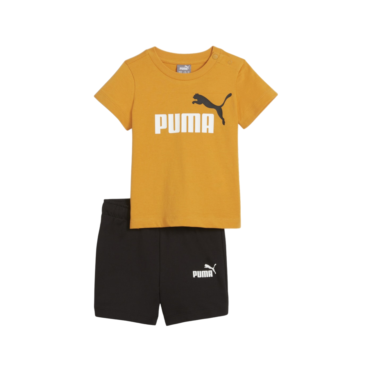 Puma completino maglietta e pantaloncino da infant Minicats 845839-91 giallo ocra