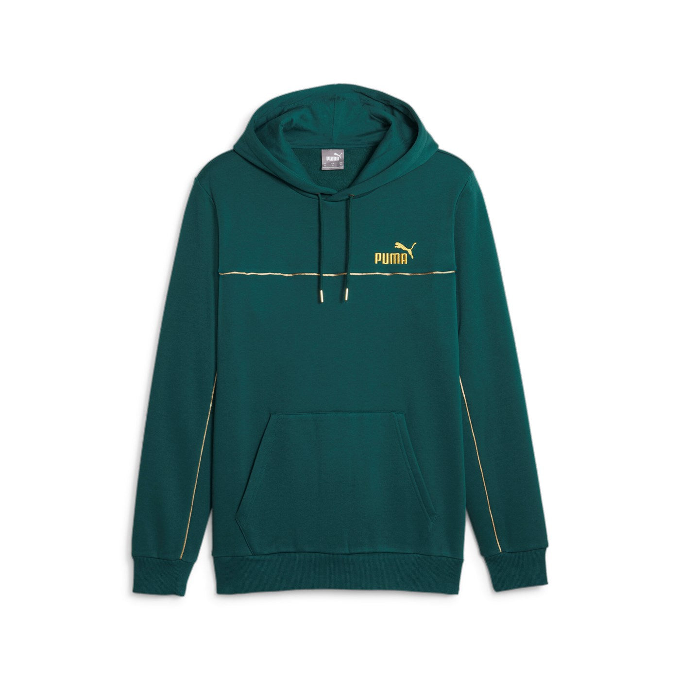 Puma felpa con cappuccio da uomo Ess+ minimal Gold 680013-43 verde