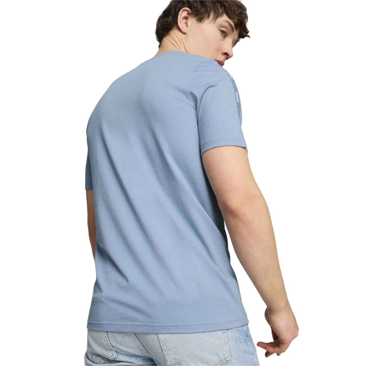 Puma men's short sleeve t-shirt ESS+ 847382 20 light blue