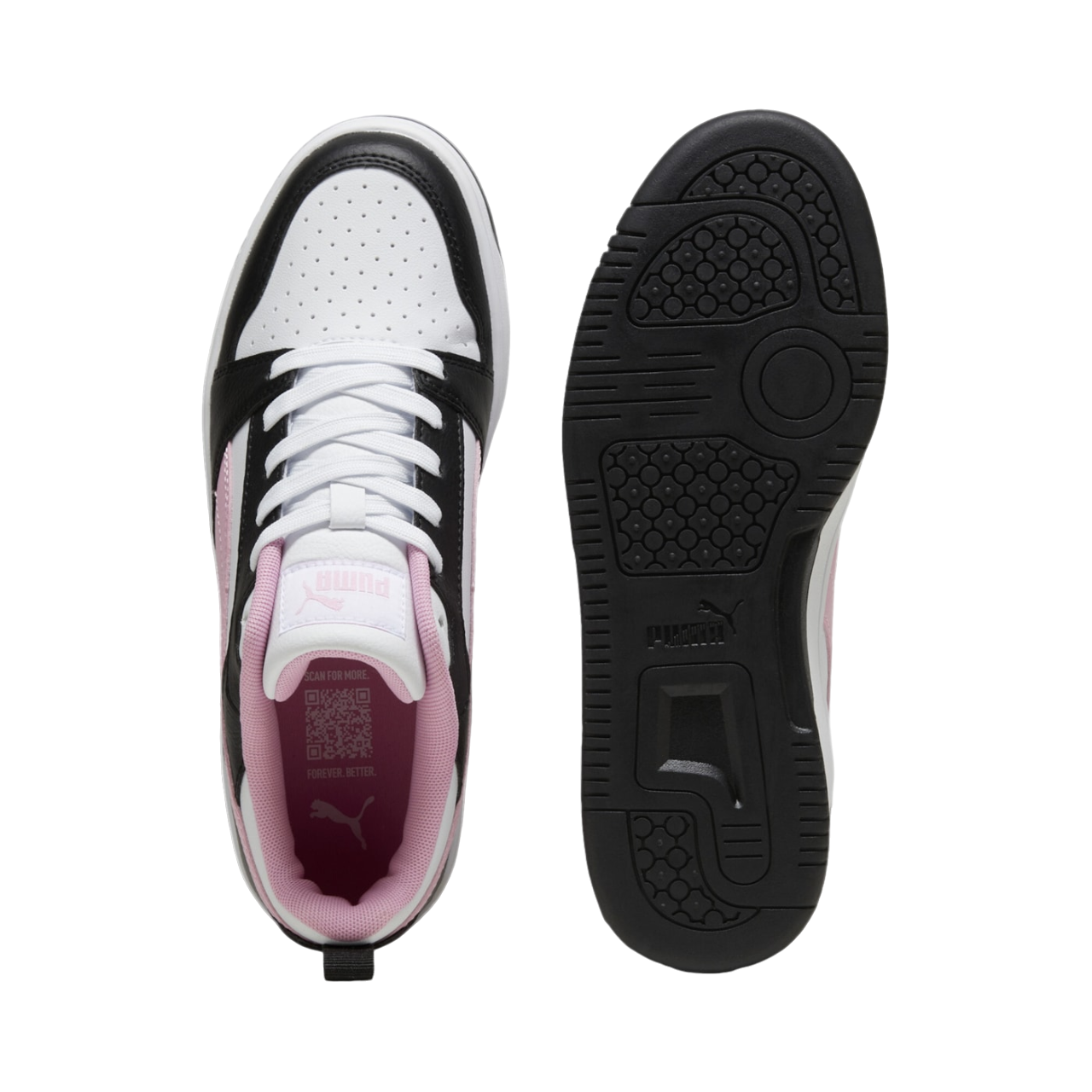 Puma women's sneakers shoe Rebound v6 Low 392328-19 white-black-pink
