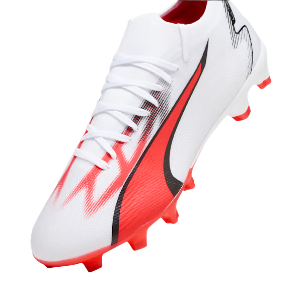 Puma men's soccer shoes Ultra Match 107347-01 white-black-orchid