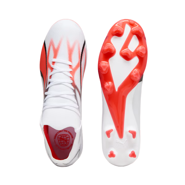 Puma men's soccer shoes Ultra Match 107347-01 white-black-orchid