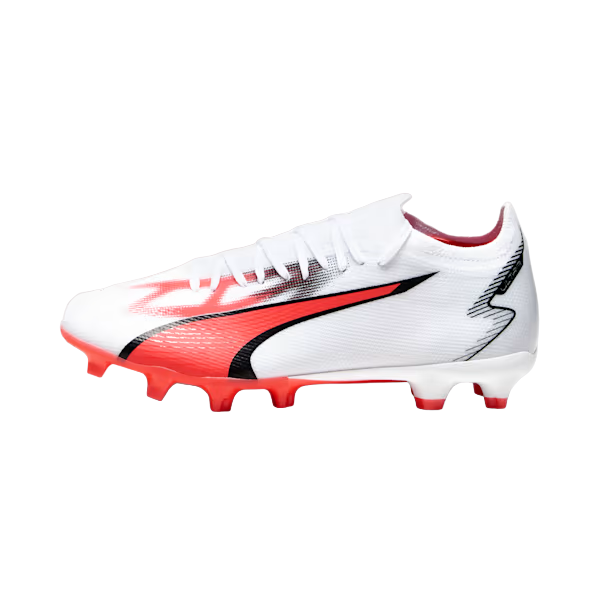 Puma men's soccer shoes Ultra Match 107347-01 white-black-orchid