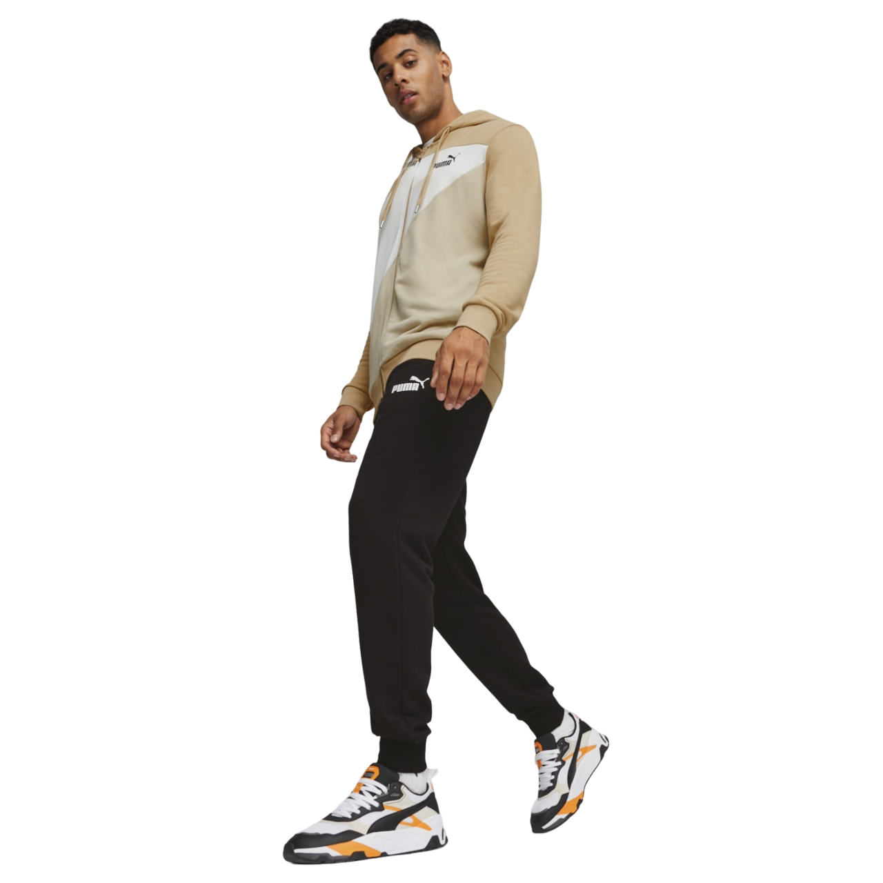 Puma tuta sportiva da uomo con cappuccio 679730-83 tortora nero