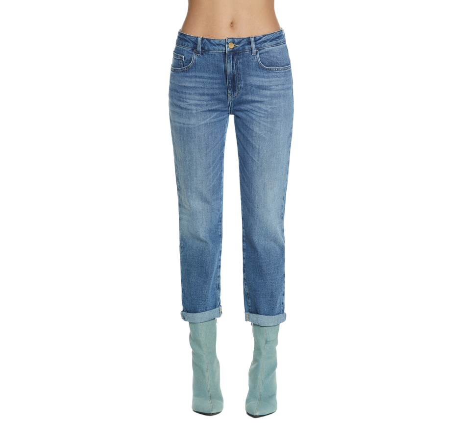 Relish women's jeans trousers 5 pockets with medium waist Cindy 22 RDP2407016016 medium blue