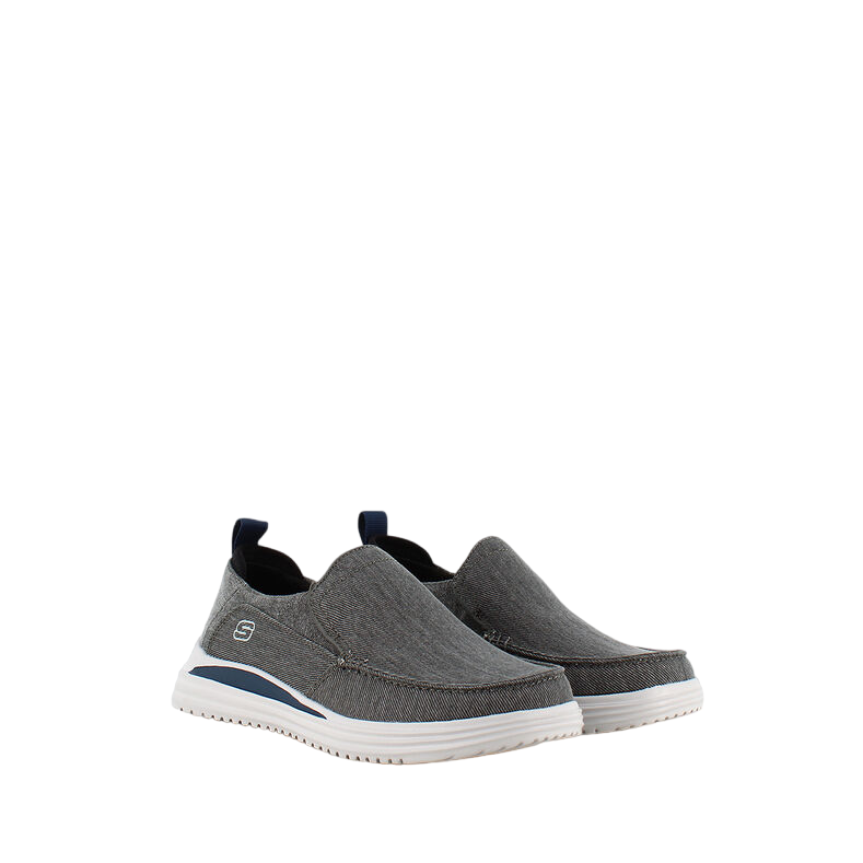 Skechers scarpa casual da uomo in tela Proven Evers 204472/CHAR carbone