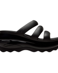 Sandalo Crocs Mega Crush Triple Strap 209842-001 nero da donna con piattaforma alta e tre fasce